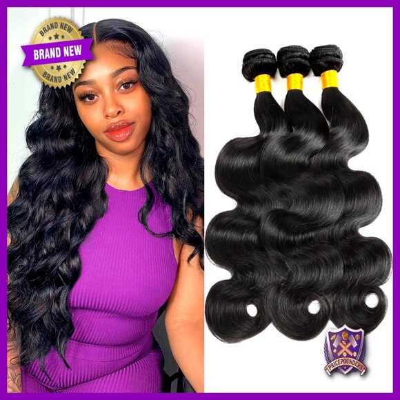 Brazilian Virgin Human Hair Extensions 16 18 20 Inch Body Wave Weave